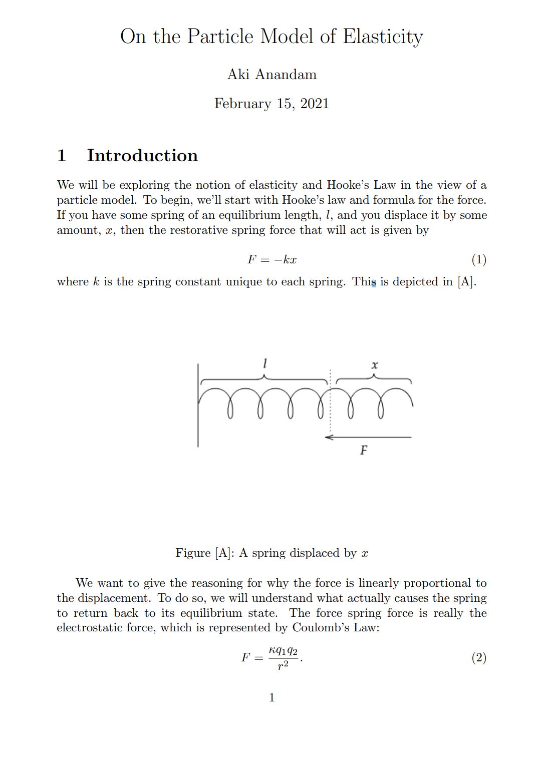 Cover preview for On the Particle Model of Elasticity